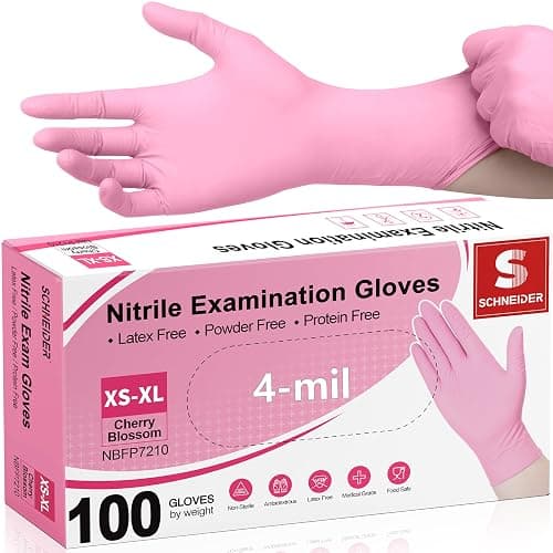 Schneider Nitrile Exam Gloves, 4-mil Medical Gloves Disposable Latex Free, Powder Free, Food Safe Glove for Examination - Image 1