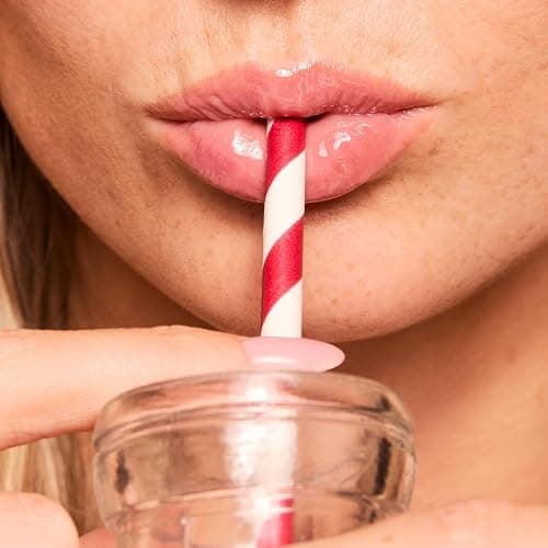ColourPop Fresh Kiss Glossy Lip Balm - Hydrating Lip Care Enriched with Peptides, Hyaluronic Acid, Shea Butter & Vitamin E for an Ultra-Cushiony Formula - Strawberry Milk (0.49 oz) thumbnail 4