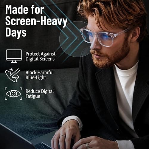 Gaoye Blue Light Glasses for Woman 3 Pack | Half Round, Screen-Ready Computer Glasses Style with UV Protection Coating thumbnail 5