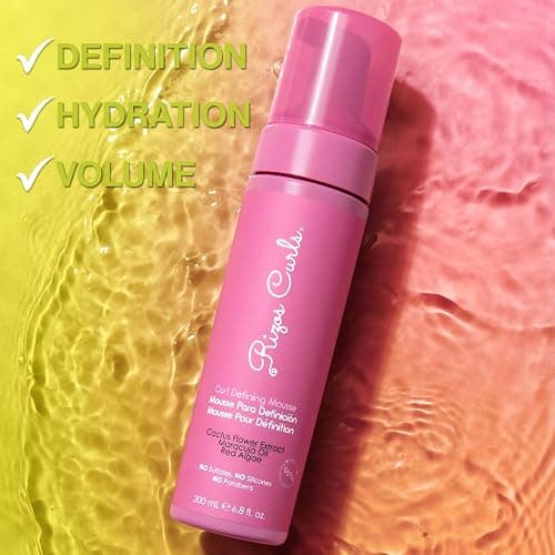 Rizos Curls Curl Defining Mousse – Lightweight Foam for Volume & Hydration – Shine & Definition for Every Curl Pattern: Wavy, Curly, Coily 1a–4c Hair Types – Sulfate & Paraben Free thumbnail 8