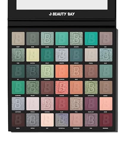 BEAUTY BAY Botanical 42 Colour Eyeshadow Palette, Green, Apricot, Rust, Purple, Grey, Matte and Shimmer Finishes, Vegan and Cruelty-Free - Image 1