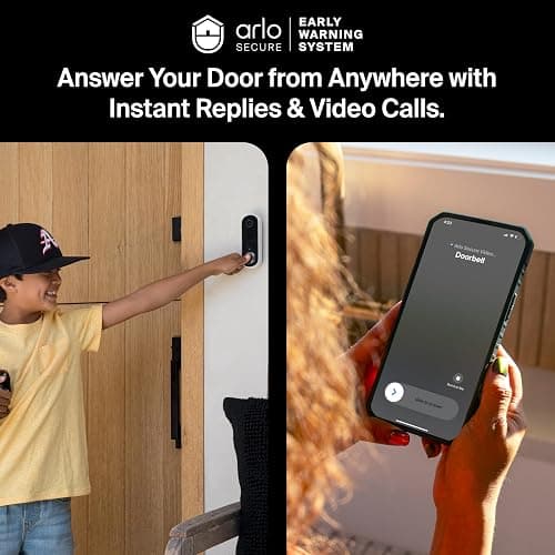 Arlo Video Doorbell 2K (2nd Gen, Latest Release), Wireless or Wired, Package Detection, Person & Vehicle Recognition, 1-Month Secure Plan, 2-Way Audio, Night Vision, Head to Toe Video View thumbnail 6
