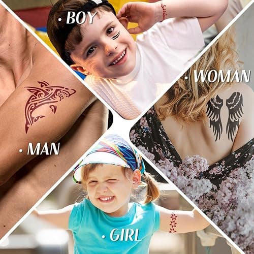 14 Pcs Temporary Tattoo Cone Kit, Tattoo Cones 3 Color (4 Black,4 Cherry Red,6 Reddish-Brown),India Body Art Skin Paint Tattoos Paste for Women, Men & Teens, Perfect for Festivals, Party & Gifts thumbnail 6