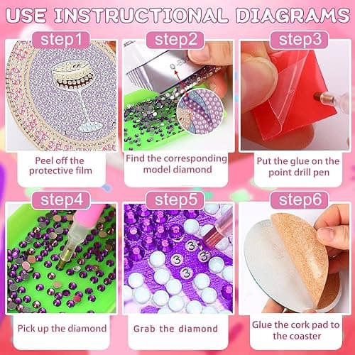 Diamond dot coasters thumbnail 6