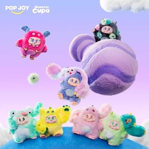 POP JOY Plush Blindbox Monster Cupa Cosy Stuffed Keychain (Random 1) | Includes 1 random Monster Cupa plush figure blindbox, perfect for collecting, displaying, or carrying anywhere. thumbnail 5