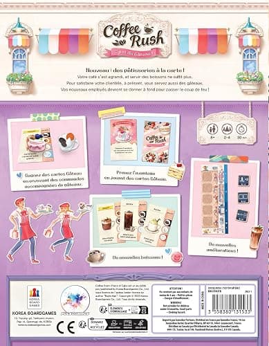 Asmodee - Coffee Rush - Extension : C’est du Gâteau ! - Korea Boardgames - Jeux de société - Jeu de Gestion de Coffee Shop - dès 8 Ans - Version française thumbnail 3
