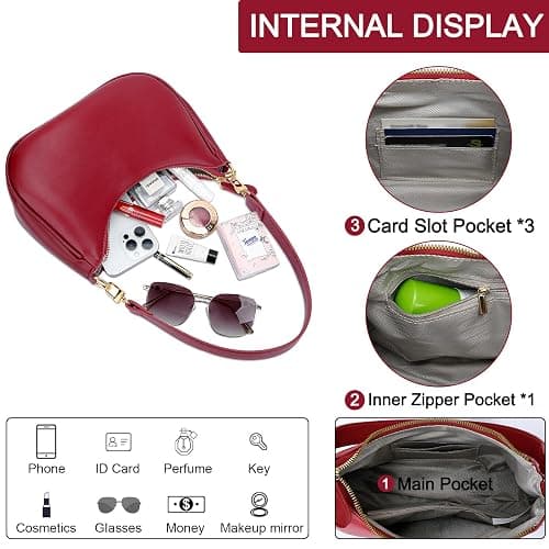KKXIU Shoulder Bag for Women Cute Hobo Purses and Handbags Retro Clutch Underarm Purse thumbnail 3