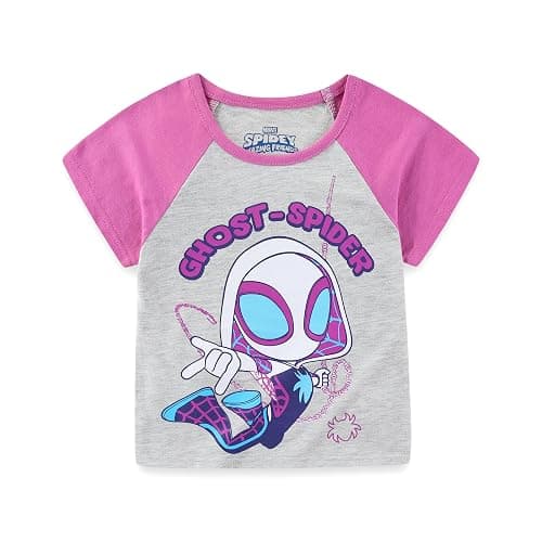 Marvel Spider-Gwen Ghost Spider Girls Short Sleeve T-Shirt and French Terry Shorts Set for Toddler to Big Kids thumbnail 2