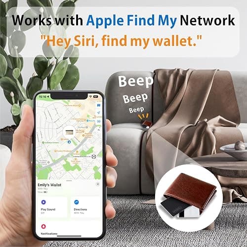 Eelexa Wallet Tracker Card, Rechargeable Thin Finder, Works with Apple Find My (iOS Only), Item Locator for Luggage Tags, Passports, Phone, IP68 Waterproof thumbnail 3