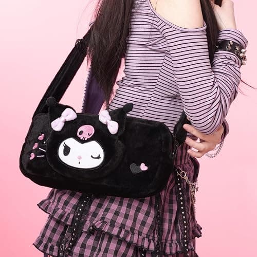 Kuitmor Fuzzy Crossbody Bag Compatible with Switch/OLED and Other Little Accessories, Large Capacity Switch Travel Carrying Case with 2 Removable Shoulder Strap thumbnail 6