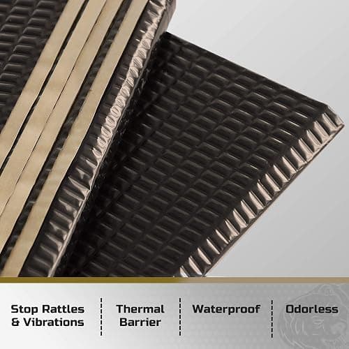 Siless Black 50 mil 52 sqft Sound Deadening mat - Sound Deadener Mat - Car Sound Dampening Material - Sound dampener - Sound deadening Material Sound Insulation - Car Sound deadening thumbnail 7
