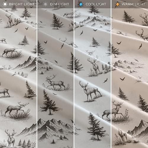 Woolrich Cotton Sheet Set Cottage Charms Print, 100% Cotton Flannel Sheets Warm & Fuzzy Bedding Set Queen Size Sheets, Fitted Pocket Fits Up to 14" Mattress, Queen Gray Deer Toile 4 Piece thumbnail 7