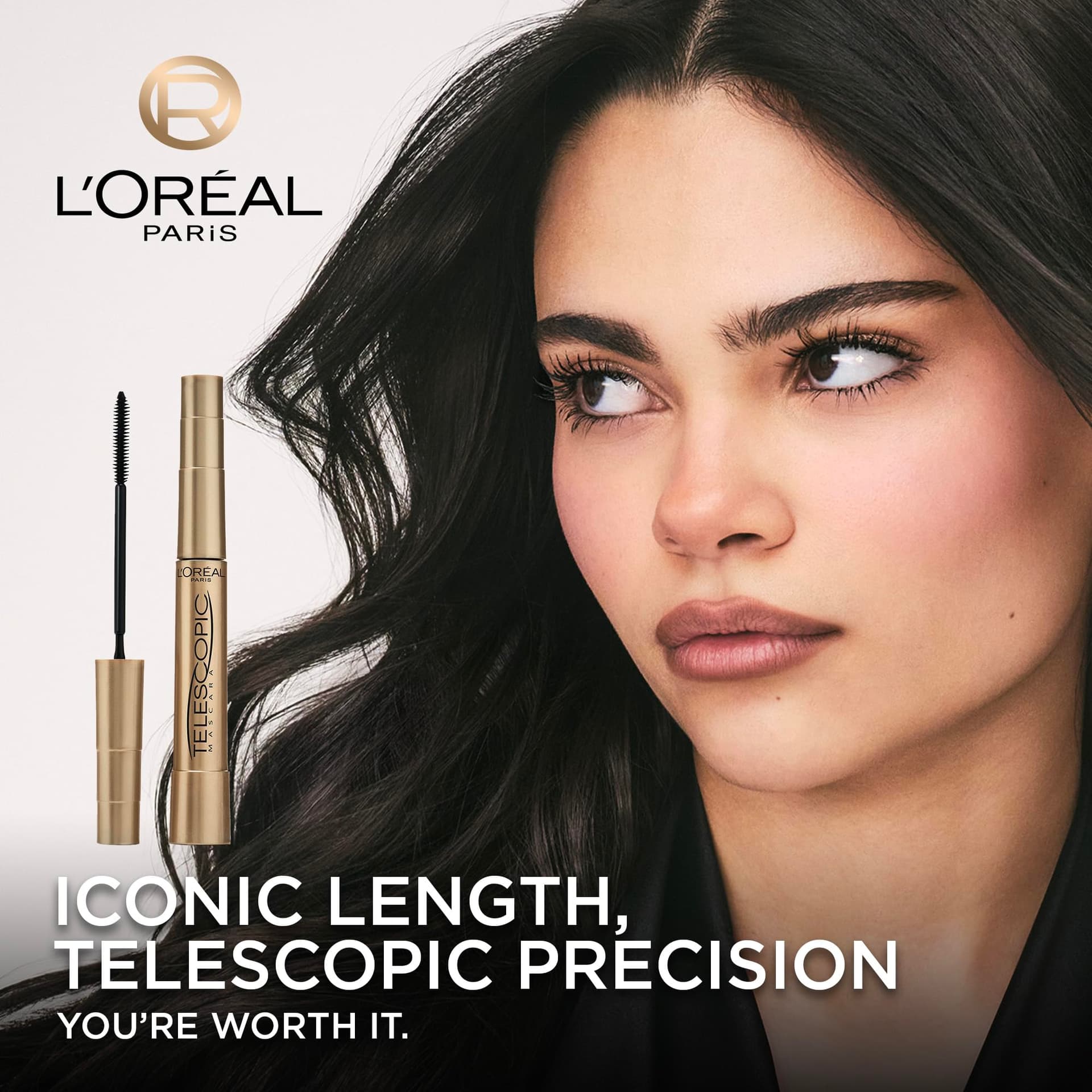 L'Oreal Paris Mascara, Telescopic Original Mascara for Dramatic Length and Definition, Lengthening Effect, Smudge-Resistant and Long-Wearing Formula for Up to 36H Wear, 8.4ml thumbnail 6