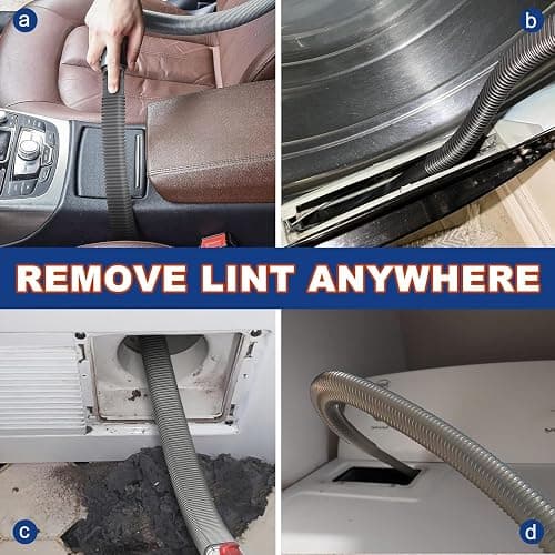 Sealegend Dryer Vacuum Hose Attachment Dryer Vent Cleaner Kit Lint Brush | Compatible with Dyson V7 V8 V10 V11 V15 V15s Gen5 Cordless Vacuum,Dryer Lint Vacuum Attachment, Flexible Lint Remover Brush thumbnail 3