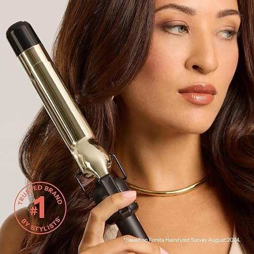 HOT TOOLS 24K Gold Professional 1 1/2" Extended Barrel Curling Iron with Clamp for Loose Curls - 24K Gold Technology for Long-Lasting Results & Longer Barrel for Easy Styling thumbnail 6