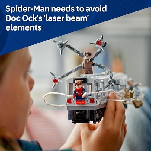 LEGO ǀ Marvel Spider-Man vs. Doc Ock Subway Train Scene - Play & Display Toy with 4 Minifigures - Collectible Super Hero Gift for 9+ Year Old Boys & Movie Fans - 76321 thumbnail 6