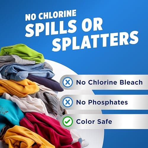 OxiClean White Revive Whitener & Stain Remover Liquid Additive, Water-Activated Oxygen Bleach for Laundry, 45 fl oz thumbnail 7