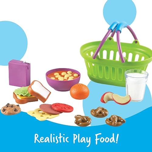 Learning Resources New Sprouts Bundle of Breakfast, Lunch and Dinner - Food Toys, Pretend and Play, Imaginative Skills, Toddlers Kitchen Toys, Fruit and Vegetable Basket, Gifts for Boys and Girls thumbnail 3