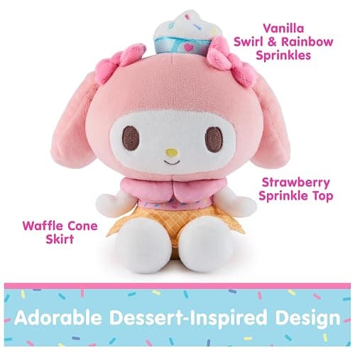 GUND Sanrio Hello Kitty and Friends My Melody Ice Cream Plush, Stuffed Animal for Ages 1 and Up, Pink/White, 6” thumbnail 4