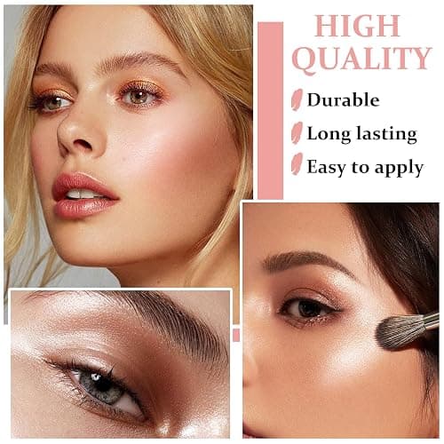 XINGXYUEL Face White Highlighter Makeup Palette Shimmer Contour Powder Waterproof Long-Lasting, Brightens Face Complexion Contour Illuminator Highlighters Blush Powder Makeup Palette - 01 Pearl White thumbnail 5