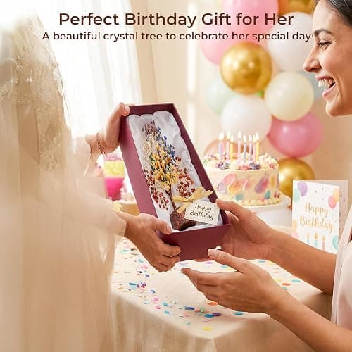 Crystal Tree of Life 7 Chakra Birthday Gifts for Women, Unique Gifts for Her, Home and Office Decor, Handmade Healing Crystals Tree Bring Positive Energy, Money, Good Luck, Gifts for Mom & Love Ones thumbnail 5