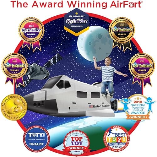 AirFort Inflatable Fort for Kids, Builds in 30 Sec, Play Tent Age 3+ (Space Shuttle) thumbnail 5