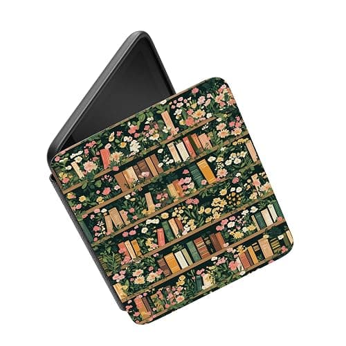 Casely Kindle Case | Book Nook | Floral Library | Compatible with 7" Kindle Colorsoft and 7" Kindle Paperwhite (12th Gen 2024 Edition) | Auto Sleep/Wake Function | Hand Strap | Vegan Leather thumbnail 4