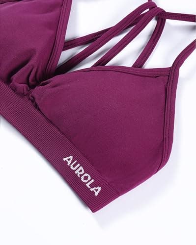 AUROLA Mercury Workout Sports Bras Women Athletic Removable Padded Backless Strapy Minimal Crop Top thumbnail 3