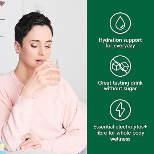 Organika Canadian-Made Electrolytes Powder- Peach Paradise Sachets, On-the-Go Sugar-Free Hydration and Electrolyte Replenishment with Prebiotics and Vitamin C- 3.5g x 20ct thumbnail 2