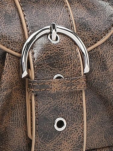 Verdusa Women's Pleated Hobo Shoulder Bags Metallic PU Leather Clutch Handbag - One Size - Brown thumbnail 3