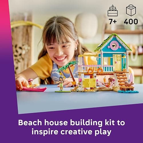 LEGO Friends Beach House with Seals Building Toy for Girls & Boys - Pretend Play Set for Kids, Ages 7+ - W/3 Minidolls, 2 Toy Animals, & Accessories - Gift Idea for Birthdays - 42699 thumbnail 2