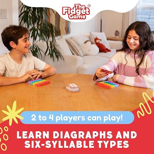 THE FIDGET GAME Science of Reading Flash Cards & Popping Mats - Master Digraphs & Syllables - Engaging Educational Kit for Dyslexia & Young Readers, Grades 1-3 thumbnail 6
