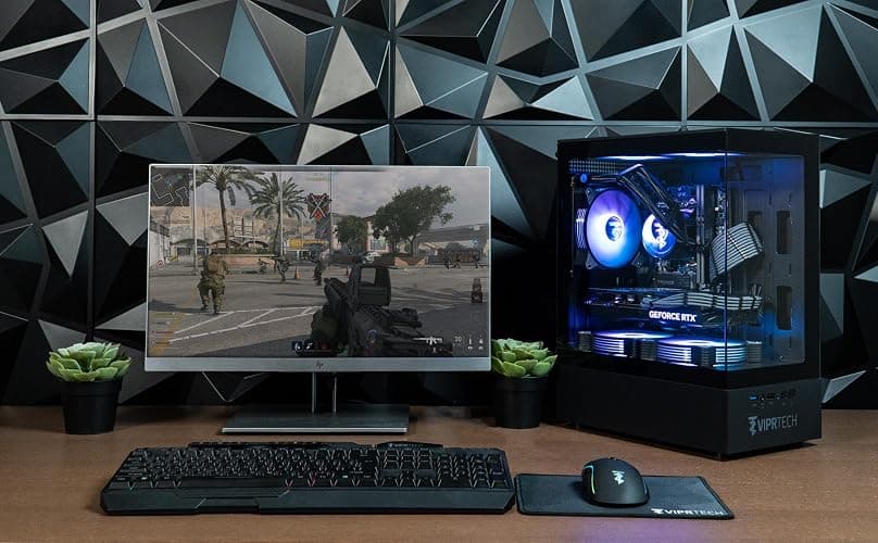 ViprTech Stryker 3.0 Gaming PC - AMD Ryzen 7 (4.1GHz Liquid Cooled), RTX 3060 12GB, 16GB DDR4 RAM, 1TB SSD, 700W PSU, WiFi BT, Win 11 Pro, RGB, Desktop Computer Prebuilt, Black thumbnail 5