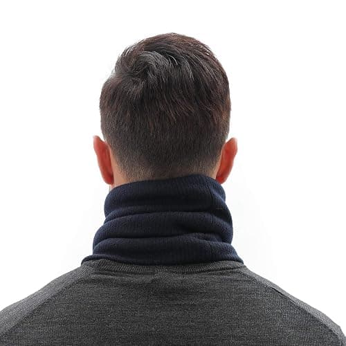 NovForth Winter Neck Warmer Fleece Lined Infinity Scarf Thicken Windproof and Dust Skiing Circle for mens women Double-Layer Fleece Lining Knit thumbnail 4