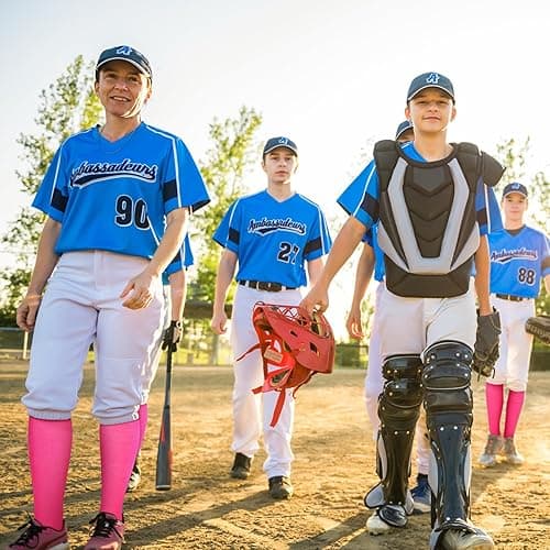 Haysandy 12 Pairs Youth Socks Bulk Soccer Football Softball Baseball Socks for Athletic Girls Kids Youth Adults Team Sport - Medium - Hot Pink thumbnail 7