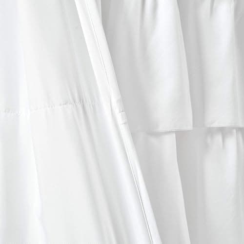 Lush Decor Ruffle Window Curtain - Vintage Chic Farmhouse Style Panel for Living, Dining Room, Bedroom (Single), 50”W x 84"L, White thumbnail 5