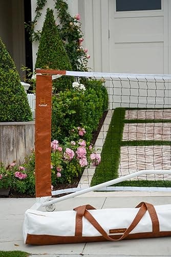 Harmony Pickleball Portable Pickleball Net for Driveway, Street, Court, or Park Play, Outdoor Weather Resistant Netting, Heavy-Duty Tensioners, Stylish Leather Accents, Canvas Travel Bag thumbnail 4