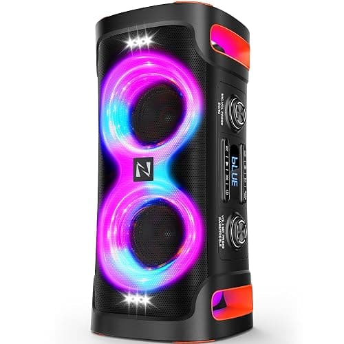 SunTrok Party Bluetooth Speaker: 300W Peak Powerful Loud Stereo Sound Deep Bass, Large Portable Wireless Speakers with Subwoofer, TWS Dynamic Light Show 15H Playtime for Outdoor Camping Backyard Beach - Image 1