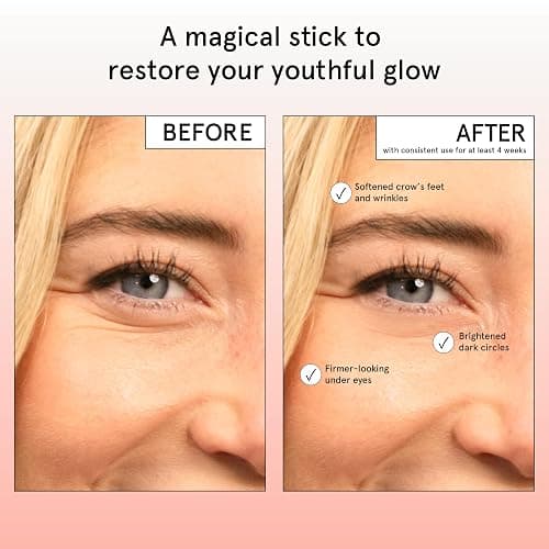 grace & stella Under Eye Brightener Balm Stick - Travel Essentials - Caffeine Eye Cream for Dark Circles, Puffiness, Wrinkles - Vegan Moisturizer Stick with Niacinamide, Hyaluronic Acid (0.13oz/3.5g) thumbnail 3