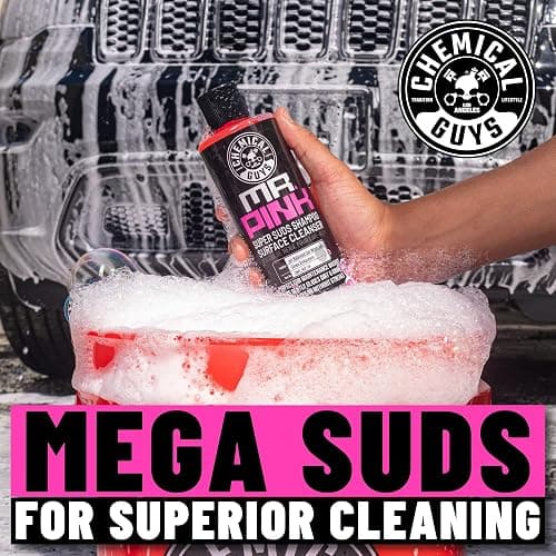 Chemical Guys, Mr. Pink Car Wash Soap, Foam Cannon & Bucket Wash, 64 oz | Thick foaming suds lift dirt and grime, pressure washer soap, foam gun or bucket, gentle on wax and coatings, candy scent thumbnail 2
