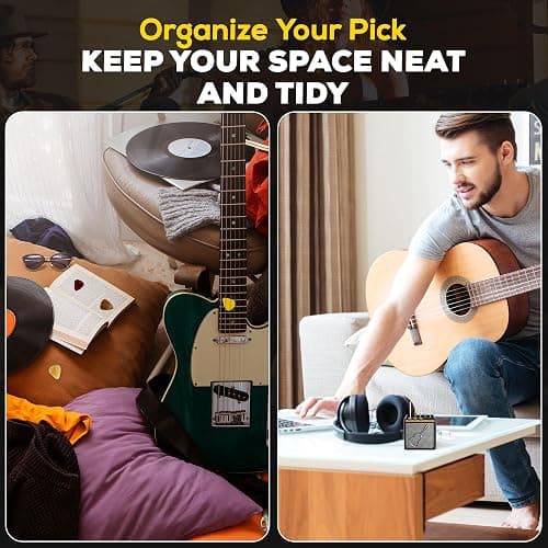 HOTCAN Guitar Pick Display Holder - Stylish Organizer for Music Enthusiasts and Musicians (Black) thumbnail 7