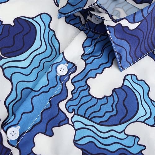 KYKU Funky Hawaiian Shirt for Men Palm Beach Shirts Tropical Vacation Clothes thumbnail 6