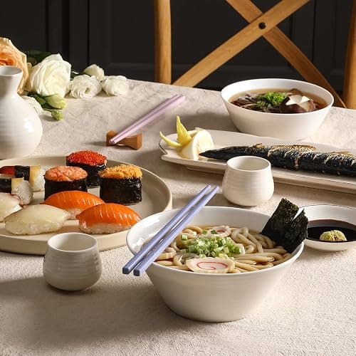 Hiware 10-Pair Reusable Fiberglass Chopsticks, Non-Slip Chop Sticks Set Japanese Style, Dishwasher Safe, 9.5-Inch thumbnail 7