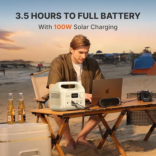 Jackery Portable Power Station Explorer 300 Dune White, 292Wh | Backup LiFePO4 Battery, Solar Generator for Outdoors Camping Travel Hunting Blackout (Solar Panel Optional) thumbnail 6