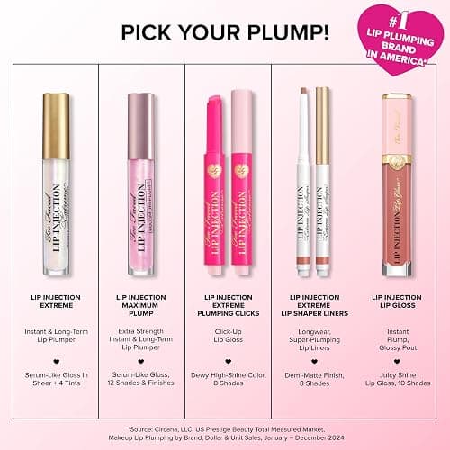 Too Faced Lip Injection Power Plumping Lip Gloss | Hydrating, High-Shine Gloss | Vitamins A + E | 0.22 Fl Oz thumbnail 9