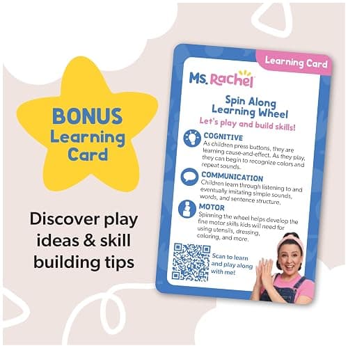Ms. Rachel Official Spin Along Learning Wheel with 3 Learning Play Modes, Educational Toys & Toddler Toys for Girls & Boys Ages 1-3+ thumbnail 7