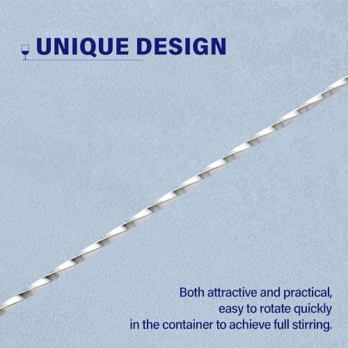 Briout Bar Spoon Cocktail Mixing Stirrers for Drink, Stainless Steel 12 Inches Long Handle, Silver 2 Pieces thumbnail 5
