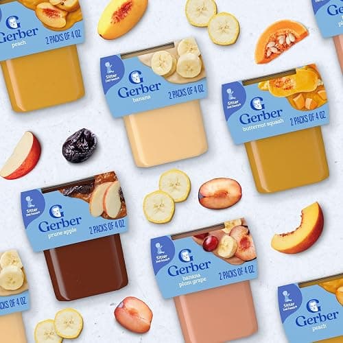 Gerber 2nd Food Baby Food Banana Puree, Natural & Non-GMO, 4 Ounce Tubs, 8 Ounce (Pack of 8) thumbnail 7