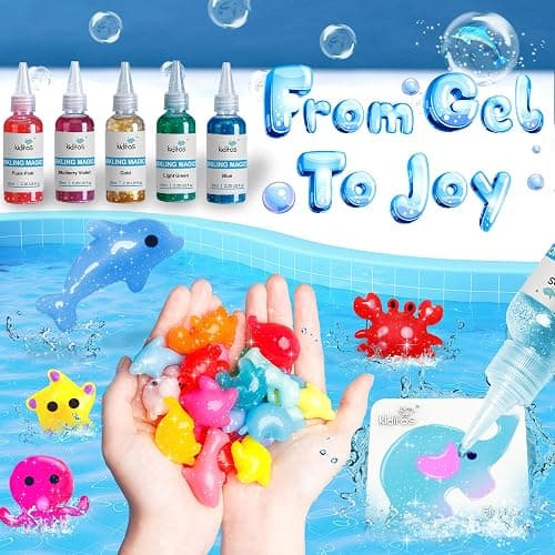 Kiditos Magic Water Elf Toy Kit–Squishies for Kids, 10 Gels & 6 Molds, Magic Gel Water Pets Sensory Toy, Fun DIY Craft Kit, Party Favors, Birthday & Christmas Gifts for Kids Ages 3+ thumbnail 4