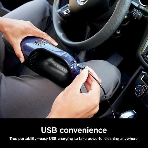 Shark Cyclone PET Handheld Vacuum with 8" Crevice Tool, HyperVelocity Suction, Navy Blue/Grey, CH701 thumbnail 2